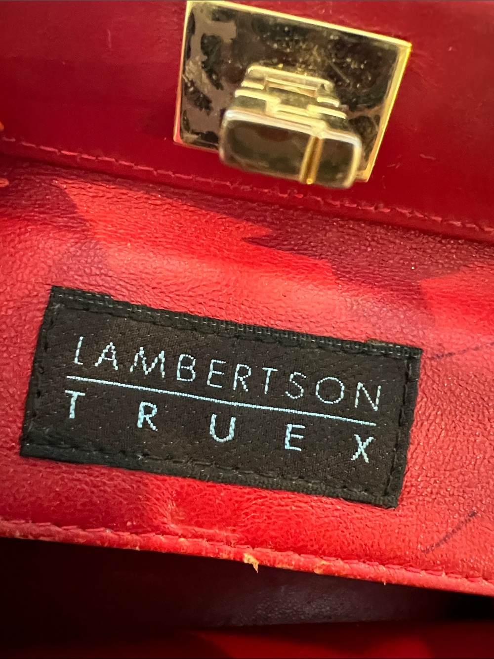 Vintage Lambertson Truex Red Striped Shoulder Bag - Picture 8 of 9